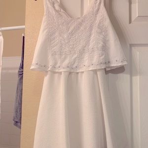 White Mid length dress